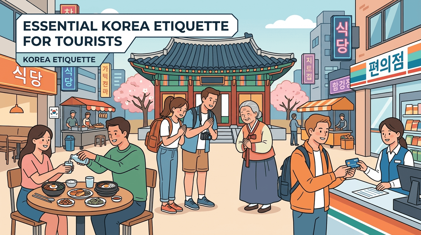 Illustration of Essential Korea Etiquette for Tourists