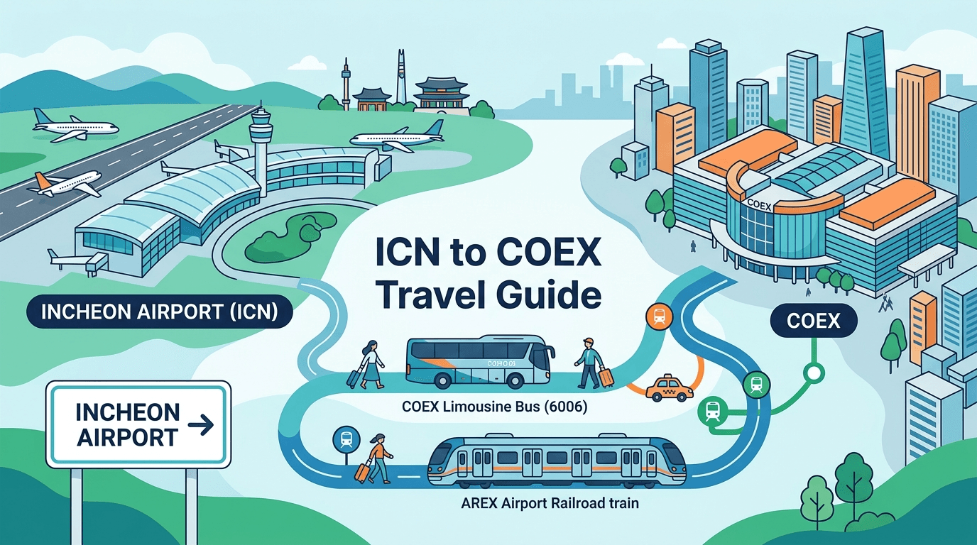 How to get from Incheon Airport to COEX