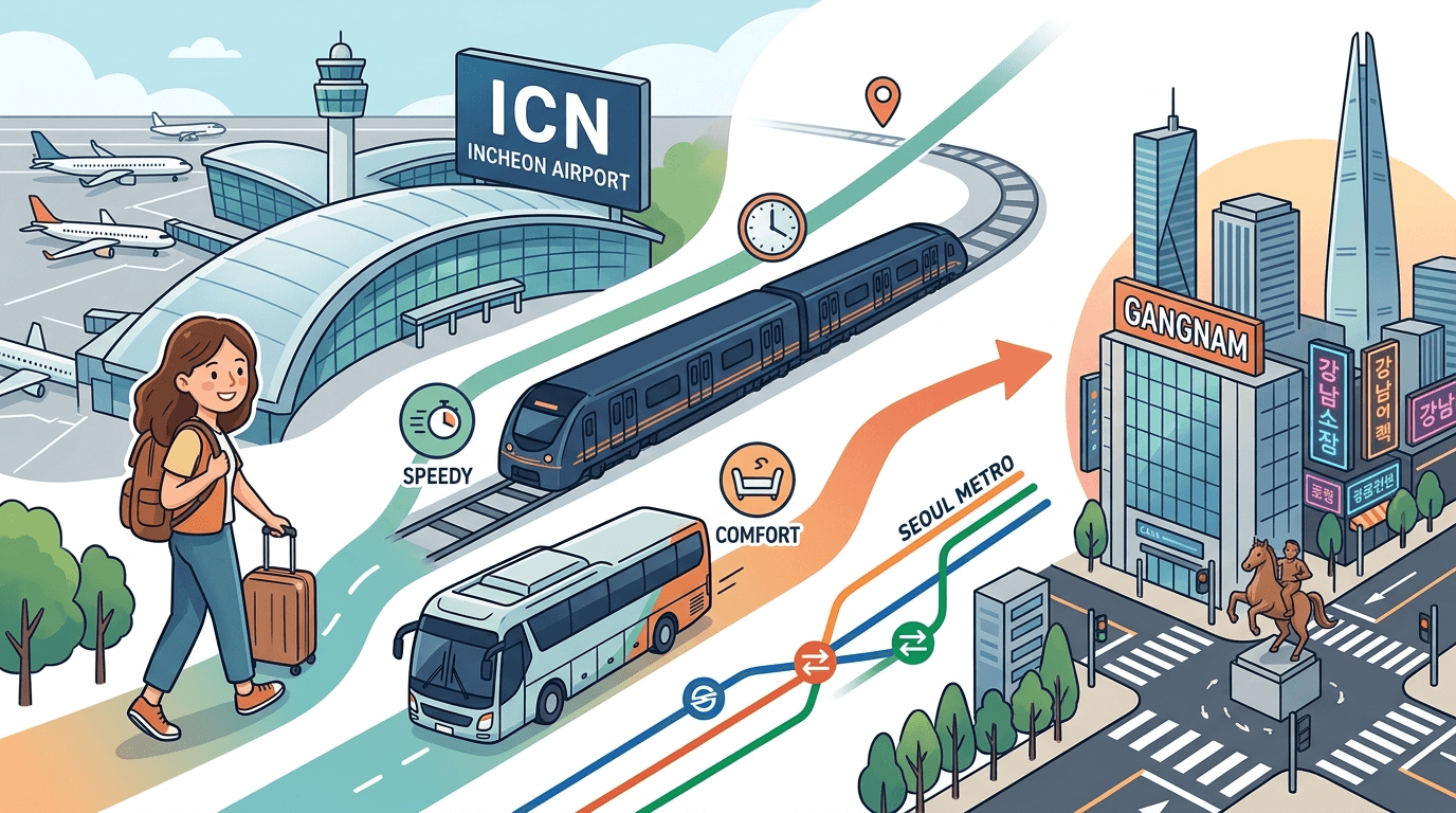 How to Get from Incheon Airport to Gangnam