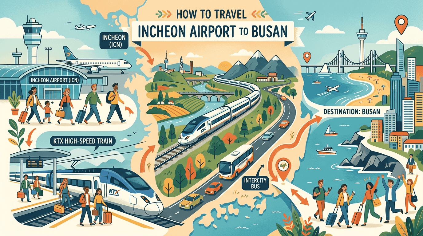 How to Travel Incheon Airport to Busan