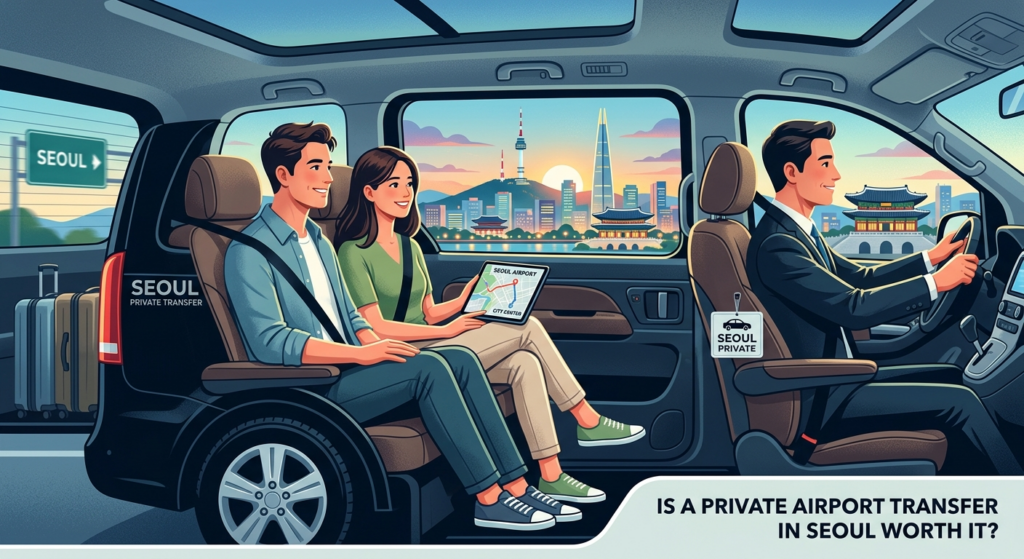 Private Airport Transfer Seoul illustration for Is a Private Airport Transfer in Seoul Worth It?