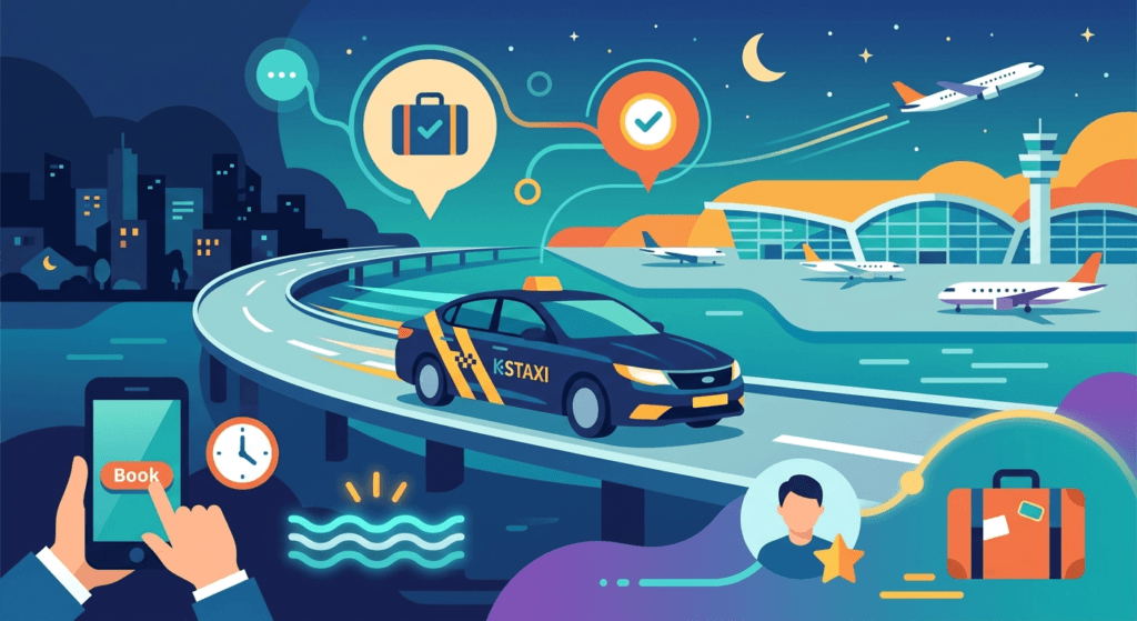KSTAXI(https://kstaxi.net/) illustration for KSTAXI: The Best Effortless Solution for Late Night Incheon Transportation