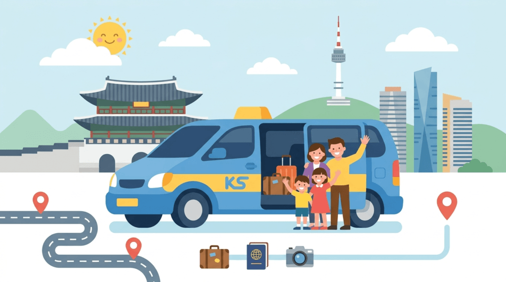 KSTAXI(https://kstaxi.net/) illustration for KSTAXI: The Best Jumbo Taxi for Effortless Family Korea Travel