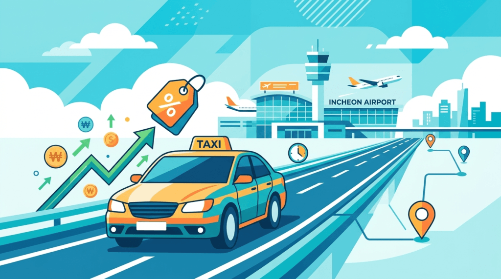 Illustration of KSTAXI(https://kstaxi.net/) Incheon Airport Taxi Price Guide: Best Affordable Rates