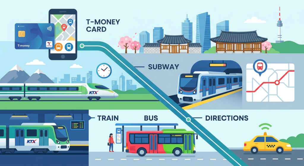 Illustration of A Guide to Korea Public Transportation
