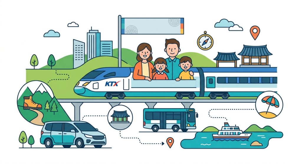 Illustration of Best Korea Family Travel Transport