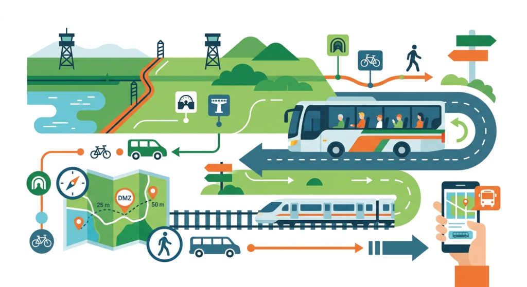 Illustration of DMZ Tour Transportation Guide