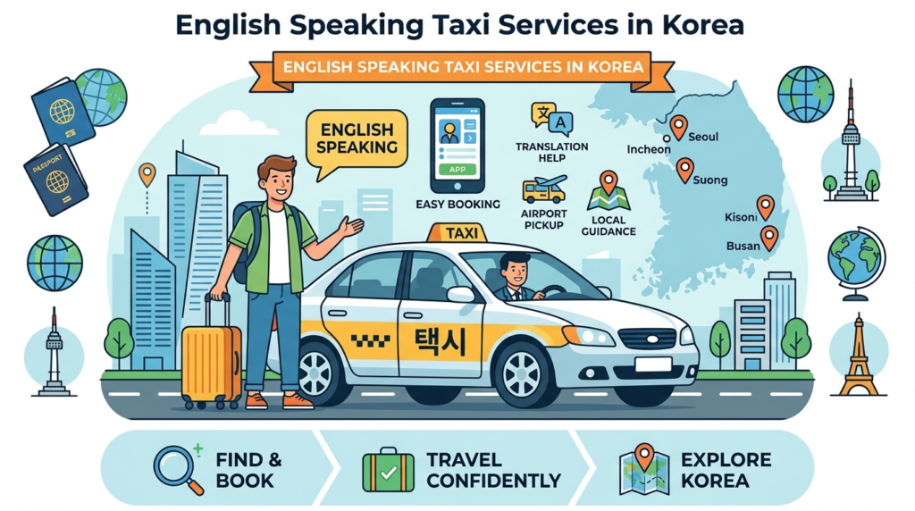 English Speaking Taxi Korea illustration for English Speaking Taxi Services in Korea
