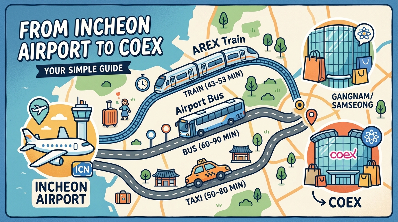 How to Get from Incheon Airport to COEX