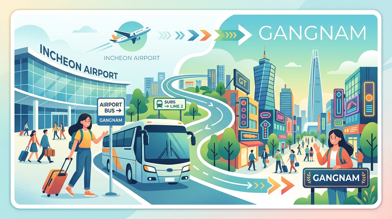 How to Get from Incheon Airport to Gangnam
