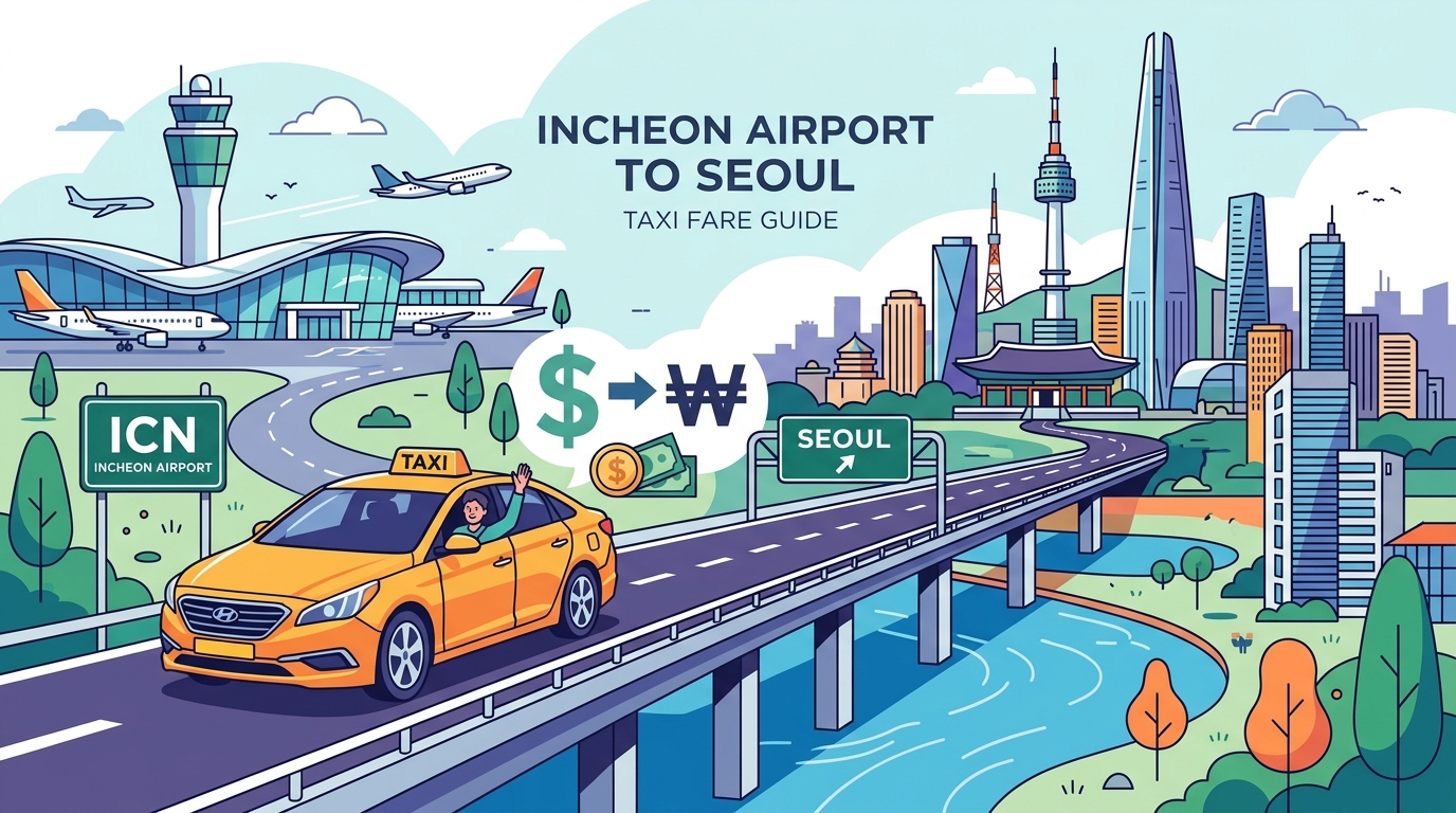 Incheon Airport to Seoul Taxi Fare