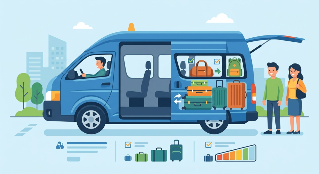 Illustration of Jumbo Taxi Luggage Capacity Guide