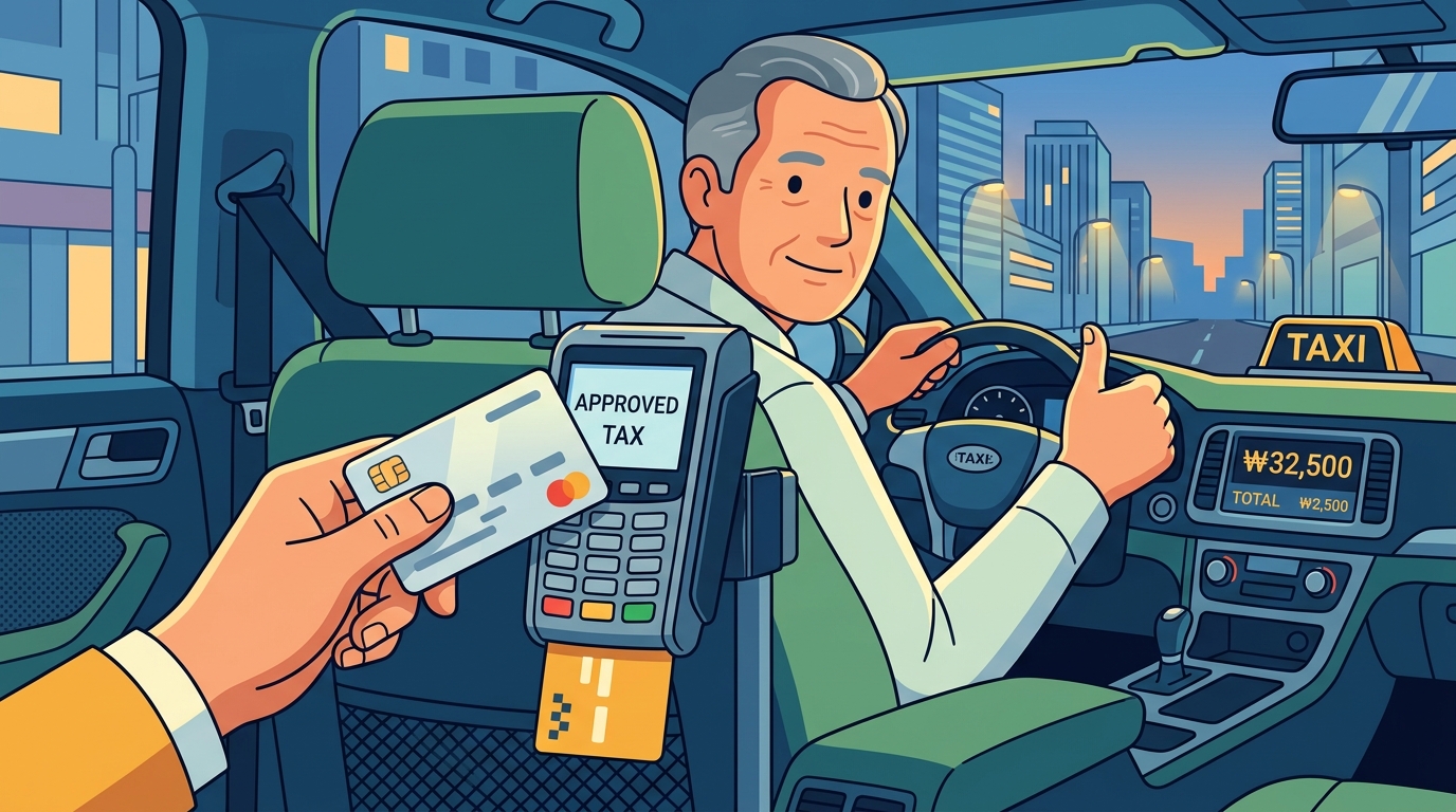 Paying for Korea Taxis by Credit Card
