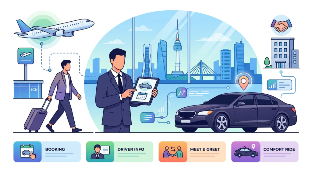 Illustration of Seoul Airport Pickup for Business