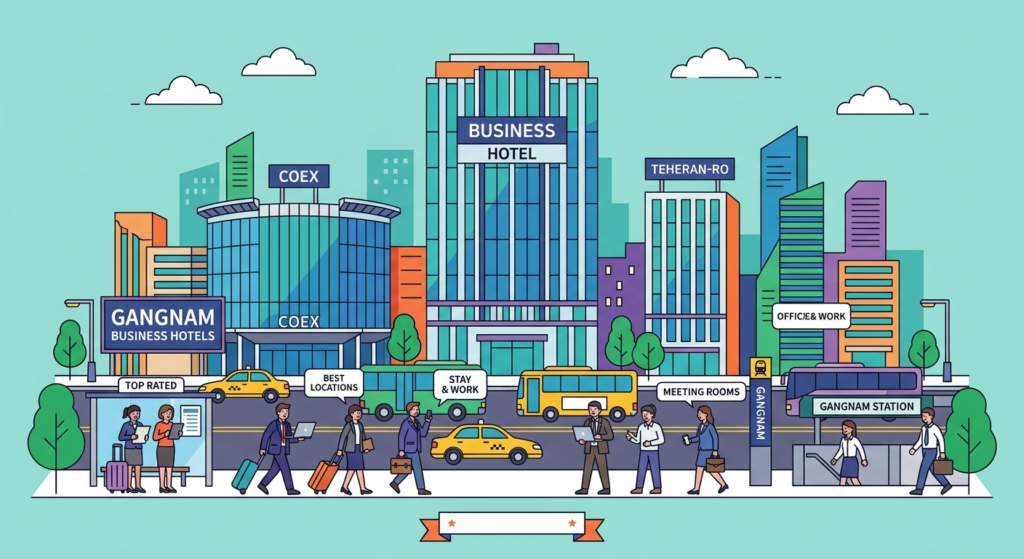 Illustration of Top Gangnam Business Hotels