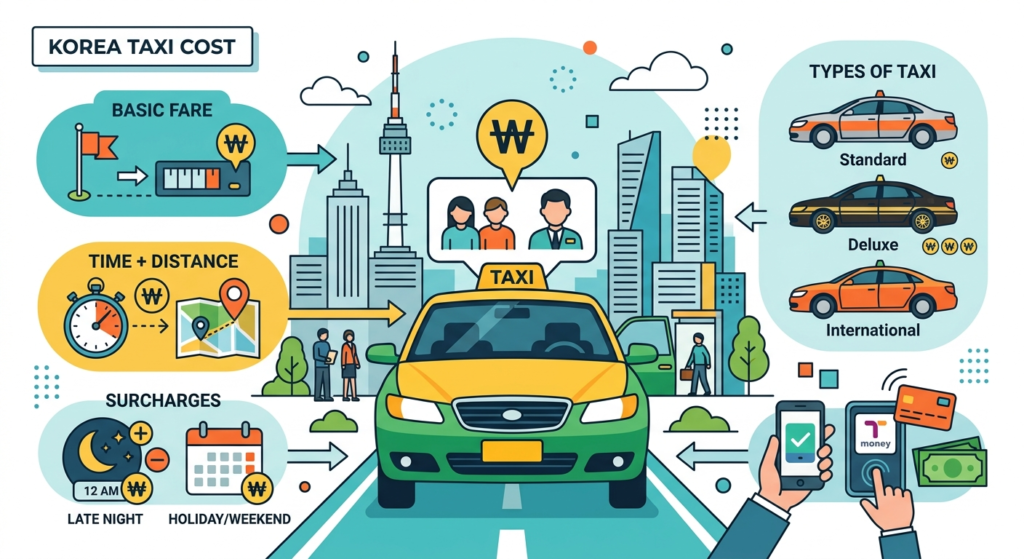 Illustration of Understanding Korea Taxi Cost