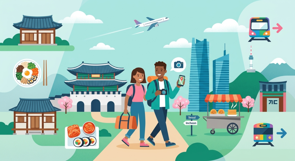 Illustration of Visiting Korea: A First Time Guide