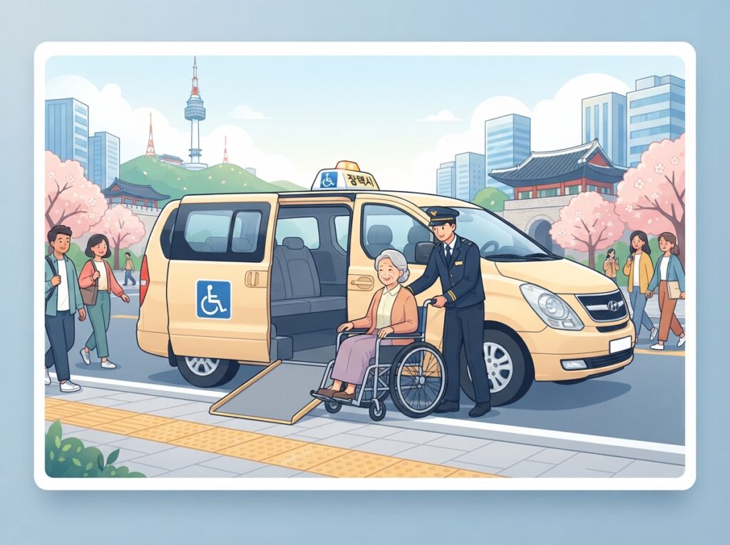 Illustration of Accessible Taxi Seoul: The Ultimate Service for Effortless and Safe Rides
