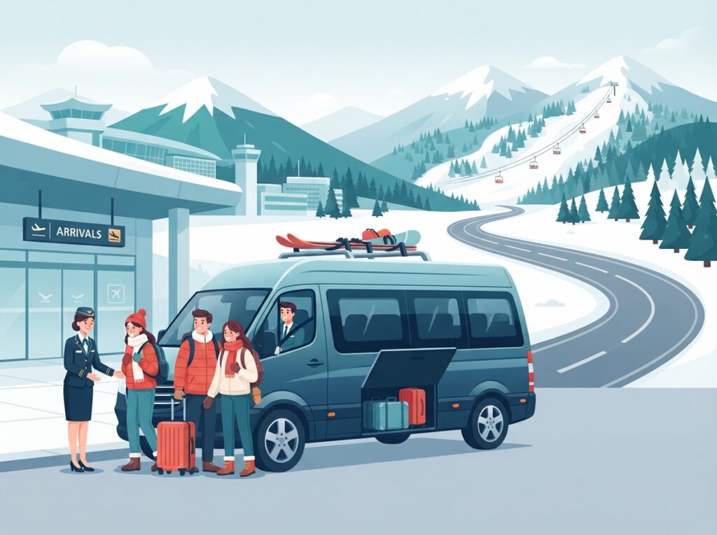 Illustration of Korea Ski Resort Transfer: Best Exclusive Shuttles from Incheon Airport to Yongpyong