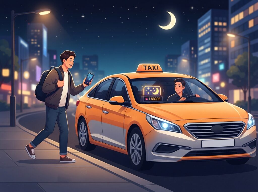 Illustration of Korea Taxi Surcharge Guide: Essential Tips to Avoid Costly Night Fees